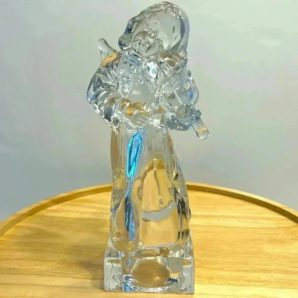 Mikasa Crystal Angel Figurine with violin 8” tall Germany Herald collection
